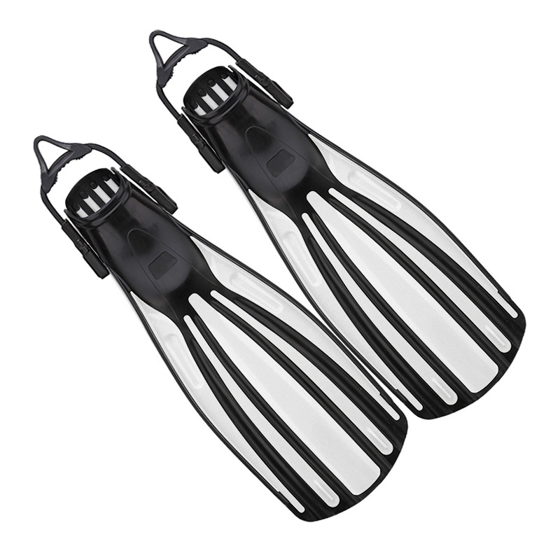 실리콘 프리다이빙 수영 오리발 숏핀 스노쿨링  화이트 - 상세 이미지 5
