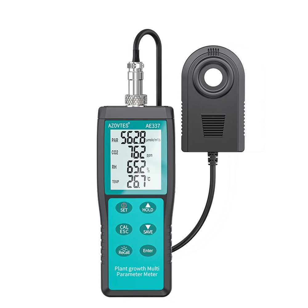 디지털 고정밀 조도계 조명 밝기 측정 광센서 계측 AE330(PPFD+온습) - 상품 이미지