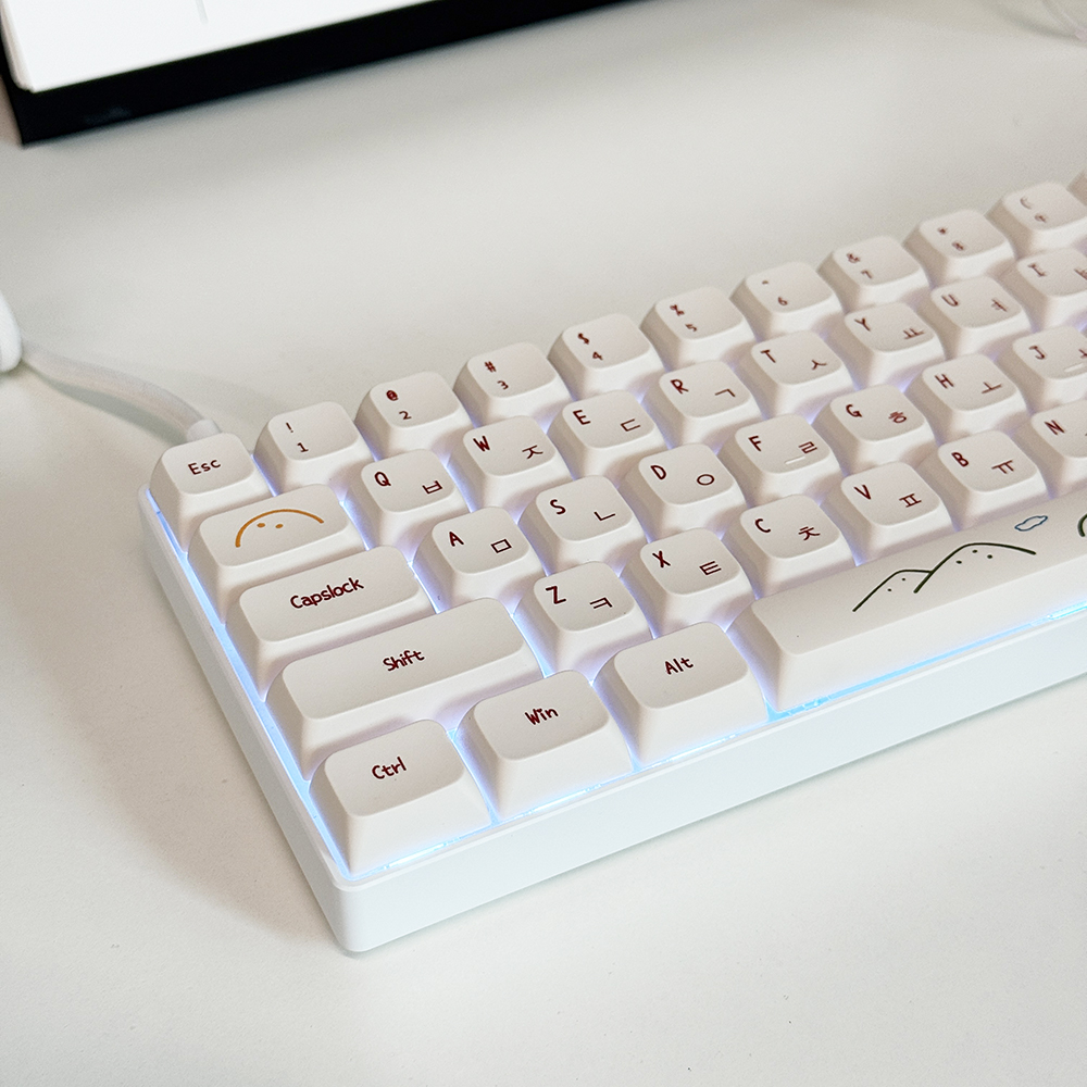 낙서 키캡 한글각인 그래피티 두들 귀여운 XDA PBT 키캡 기계식 키보드 커스텀 - 메인 이미지