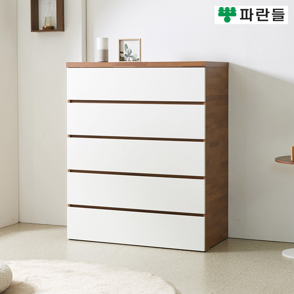 파란들가구 1000 속깊은 5단서랍장 1000 광폭서랍장  서랍옷장 - 상세 이미지 3