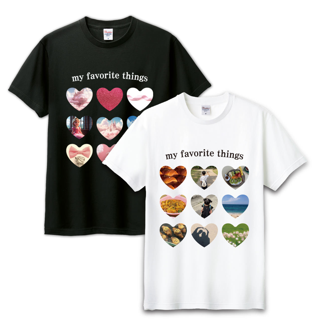 마이페이보릿띵스 우정 여행 단체 티셔츠 문구 맞춤 MZ 커스텀 사진 인쇄 주문 제작 제품 이미지