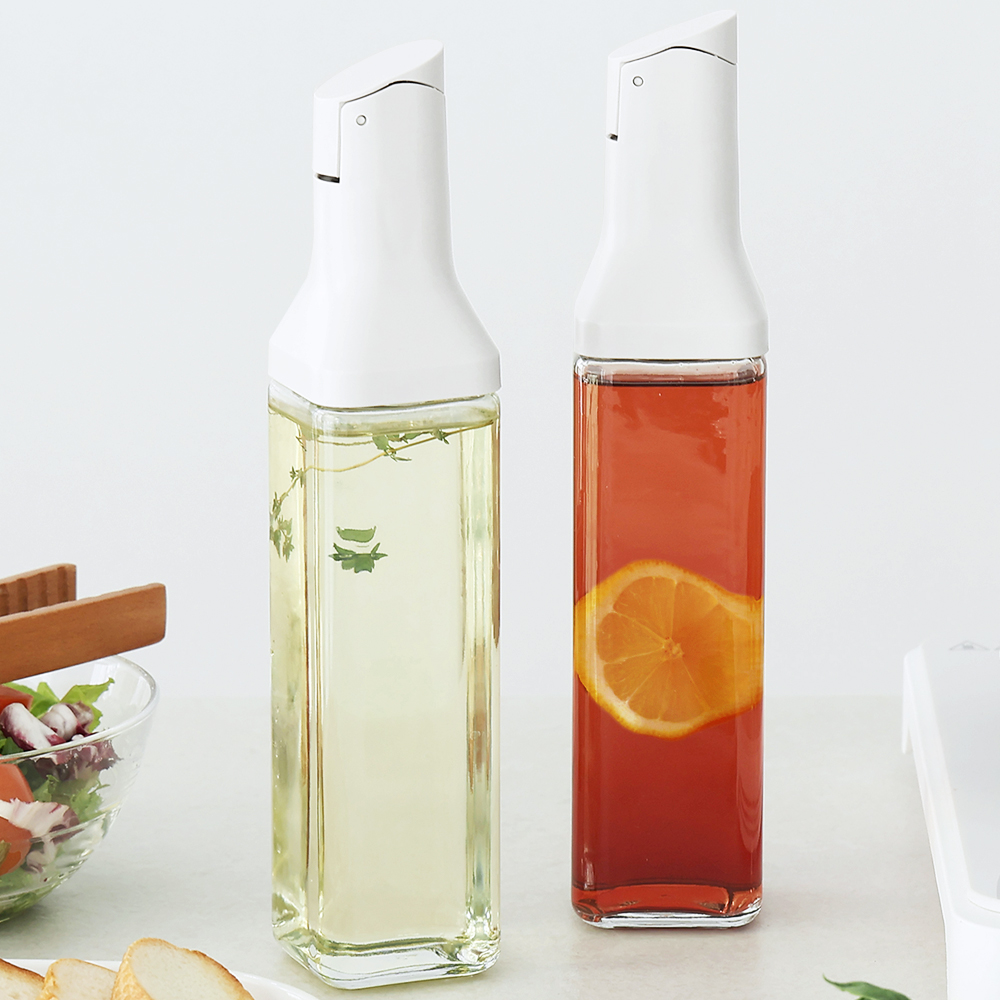 1+1 네오플램 자동개폐 유리 오일병 2p세트 500ml