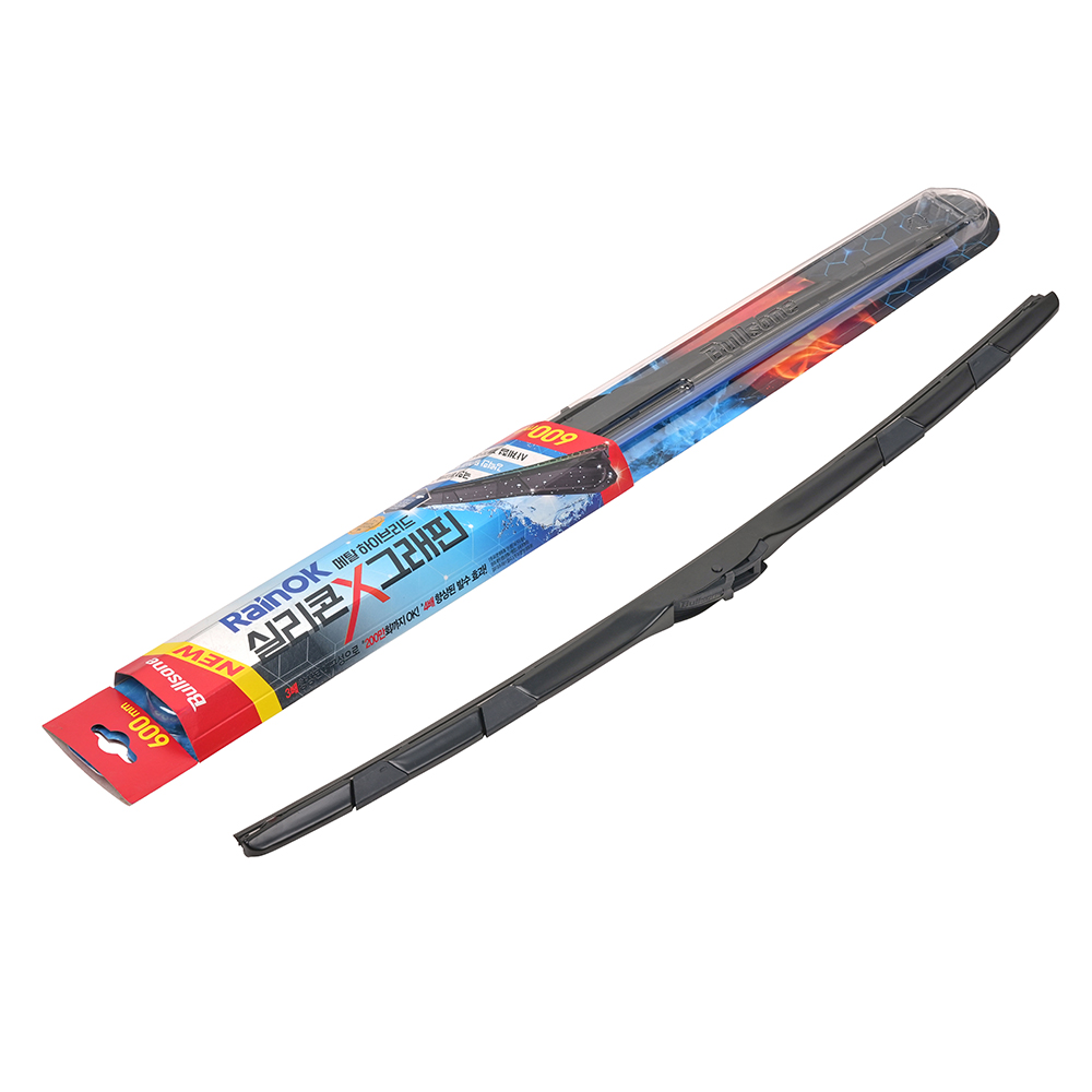 [불스원] 레인OK 메탈 실리콘x그래핀 발수코팅 하이브리드 와이퍼 운전석+조수석 SET