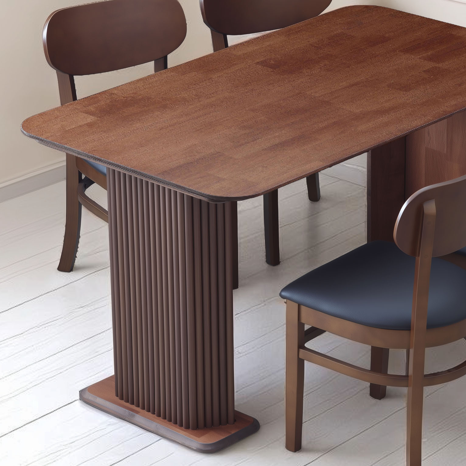 원목 4인용 식탁 세트 쇼파 식탁 나무 주방 낮은 식탁 테이블 의자 4개 세트