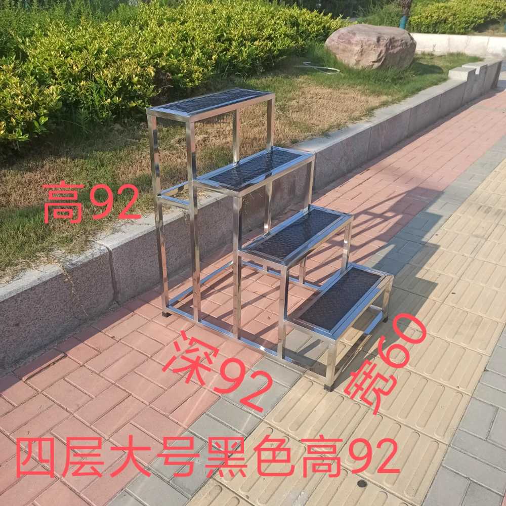 야외 계단 작업대 스테인레스 미끄럼방지 키높이 현장 69x69cm - 상세 이미지 2