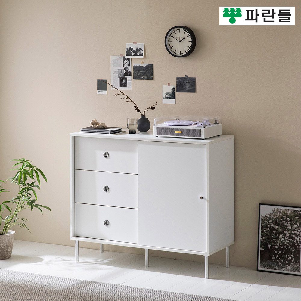 파란들가구 높은다리 100 3단서랍 도어수납장 다용도수납장 - 상세 이미지 4