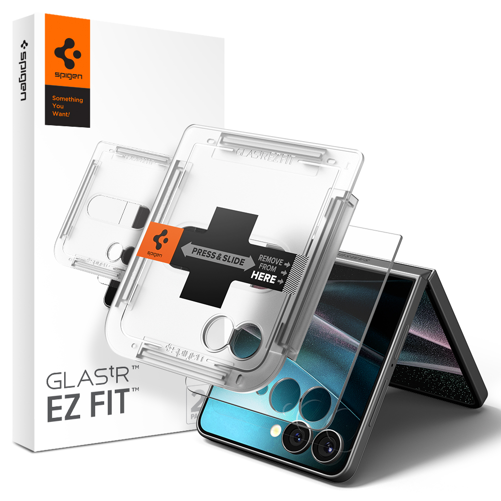 슈피겐 갤럭시 저반사 AR 강화유리 액정필름 글라스tR 이지핏 AR 갤럭시Z 플립7, 2매입