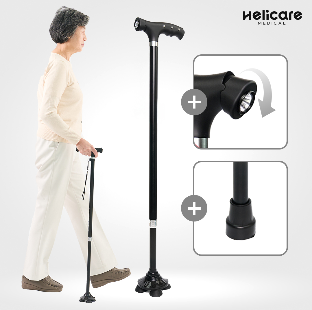 경량 어르신 노인 지팡이 네발 4발 할머니 환자용 고급형 제품 이미지