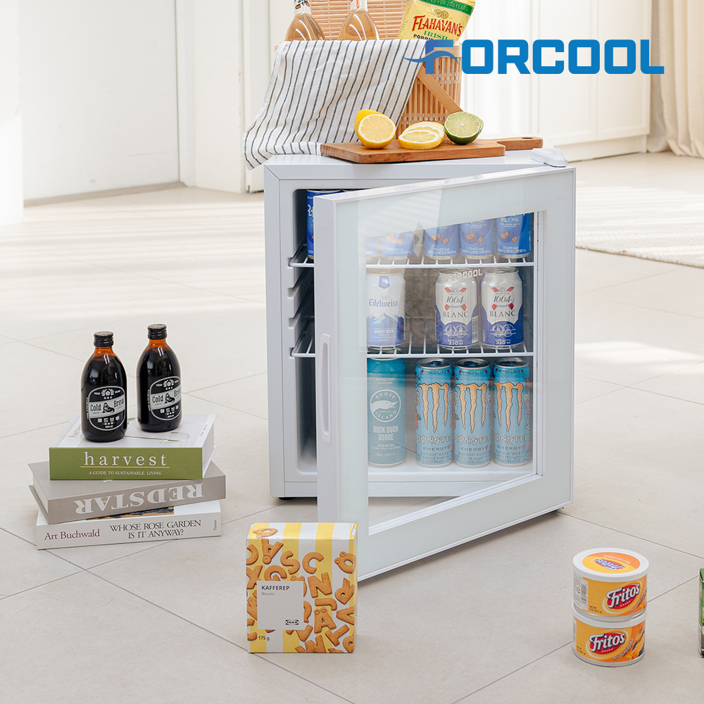 음료수냉장고 미니 쇼케이스 술 냉장고 음료 소형 냉장 가정용 술장고 KVC-90 슬림베젤도어