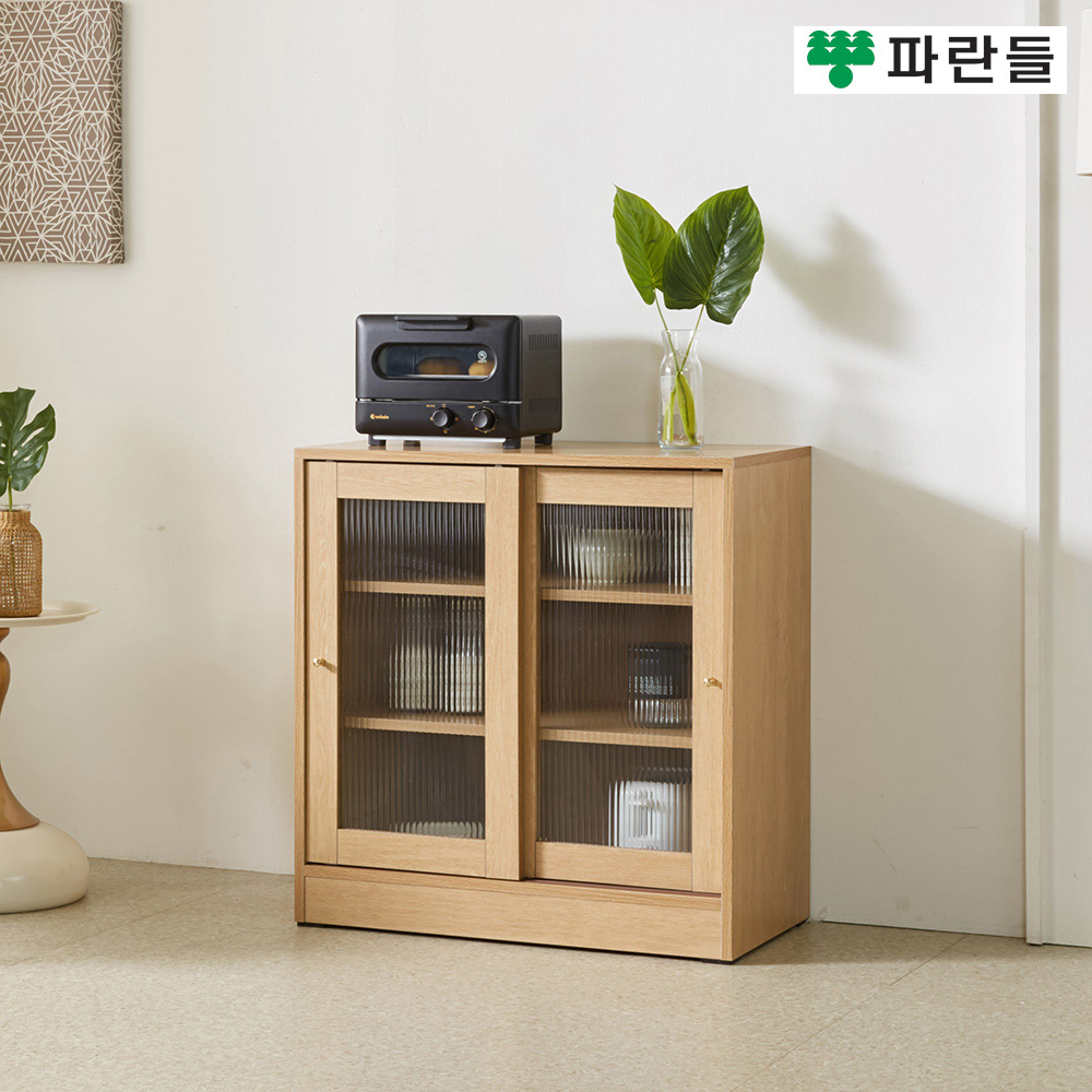 파란들가구 800 미닫이 유리문수납장 슬라이딩 다용도수납장 - 상세 이미지 3
