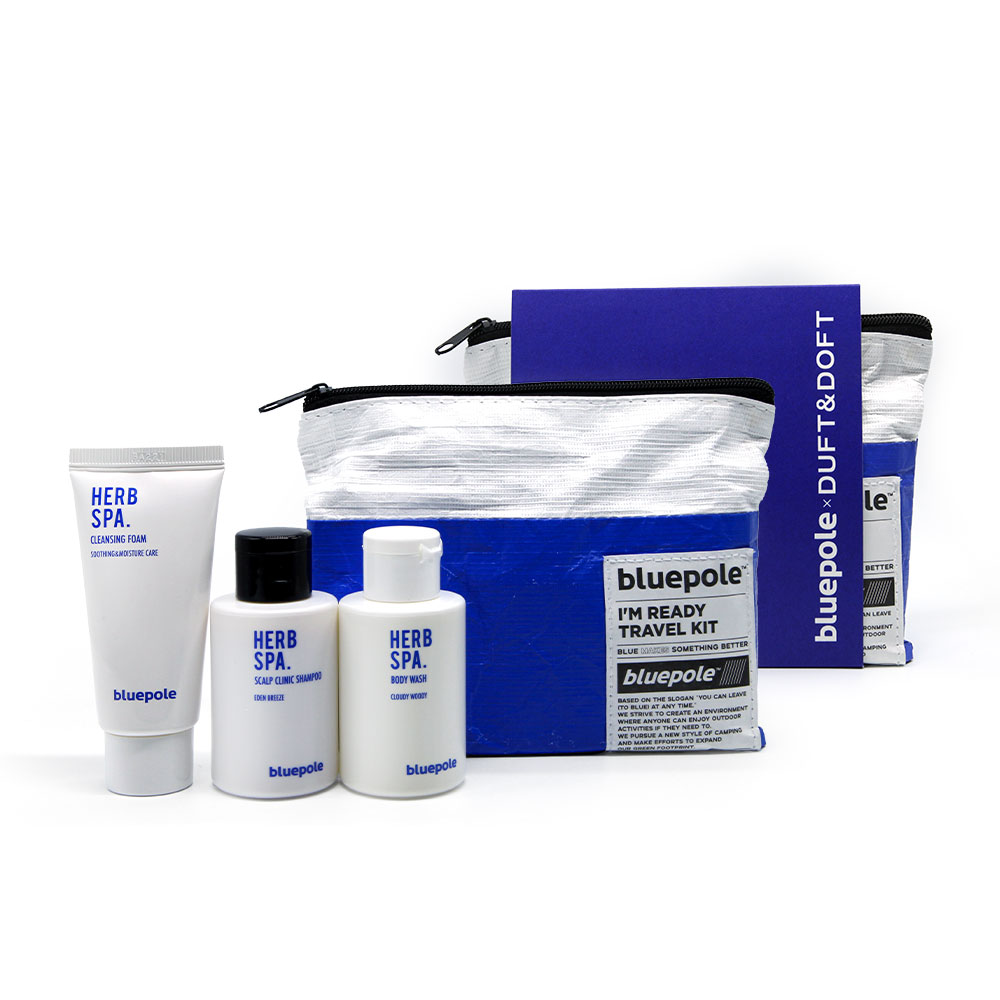 블루폴 아임레디 트래블키트 허브스파 여행용 세면도구세트 3종, 샴푸+바디워시+클렌징폼, 2세트