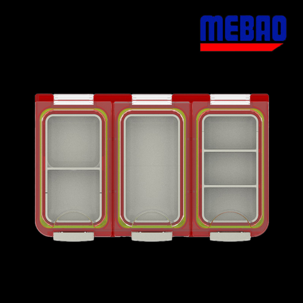 메바오 MK-123 낚시 루어 소품케이스 태클박스 유틸리티박스 MEBAO 레드 - 상품 이미지