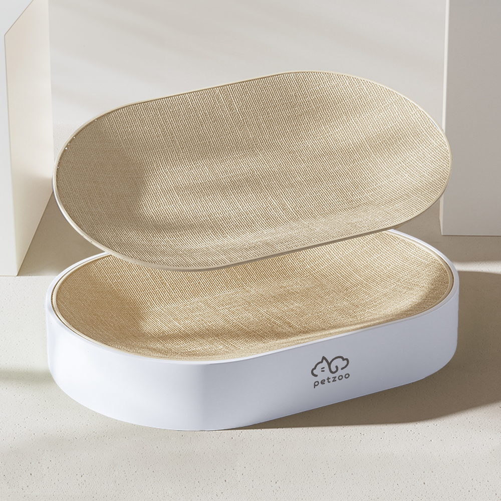 펫쭈 고양이 캡슐 사이잘 스크래쳐 장난감 소파 대형 화이트