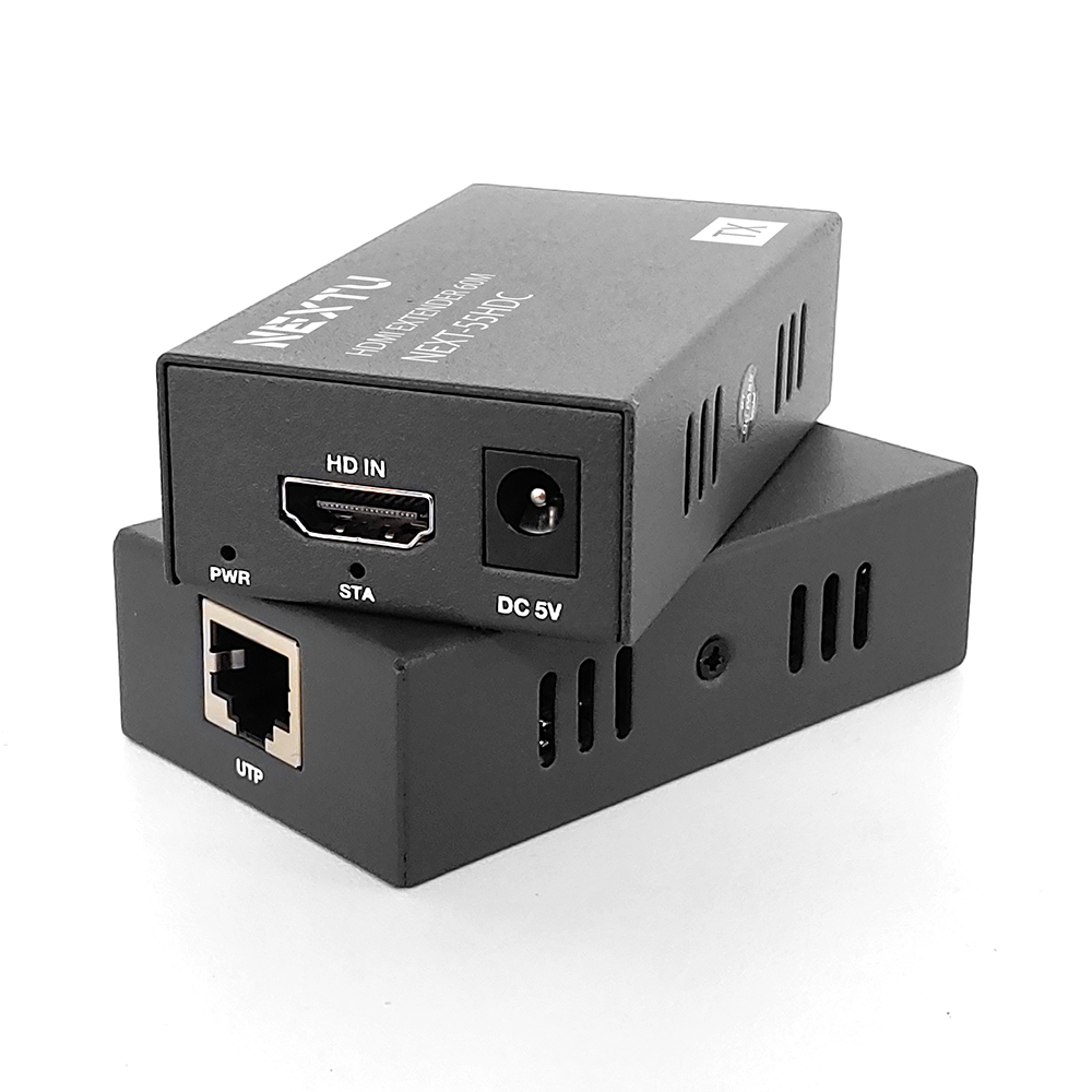 넥스트유 HDMI 리피터 UTP거리연장 최대60M EXTENDER 증폭기 55HDC - 상품 이미지