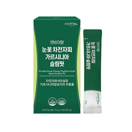 엔바이탈 눈꽃 차전자피 가르시니아 슬림핏 15포