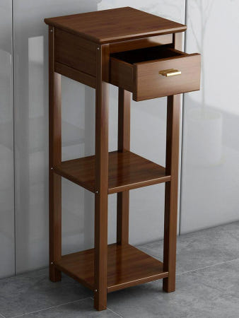 키큰 협탁 받침대 복도 미디엄 서랍장 침대옆 원목색 선반 진열대 스탠딩