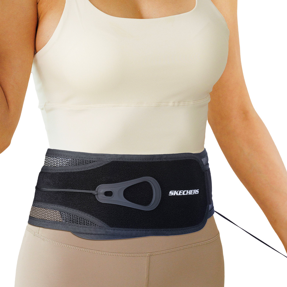 스케쳐스 테크핏 허리 보호대 복대 얇은 메쉬 여름용 이중압박 골프 산후 운동 슬림