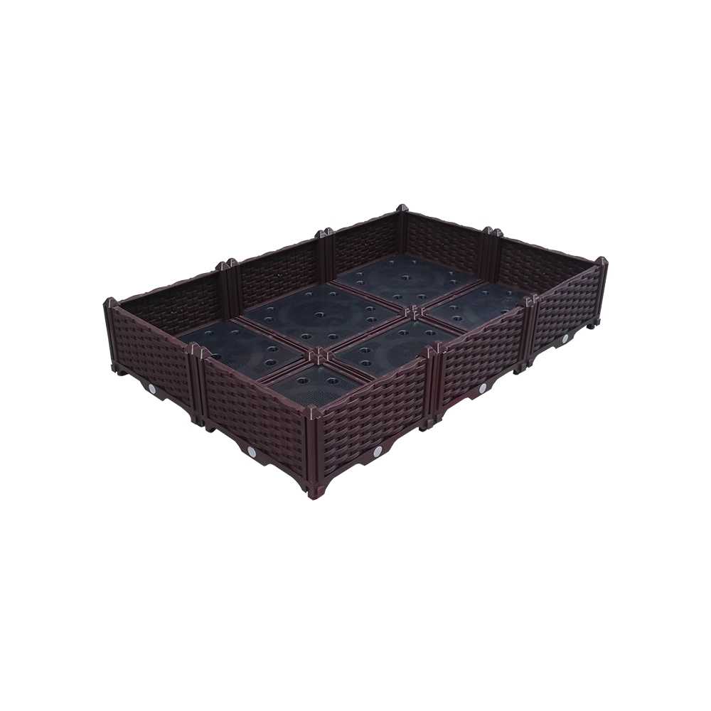 테라스 화단 조립형 텃밭 배수구 포함 식재 플랜터 2열 4칸 80x80x22 - 상세 이미지 2