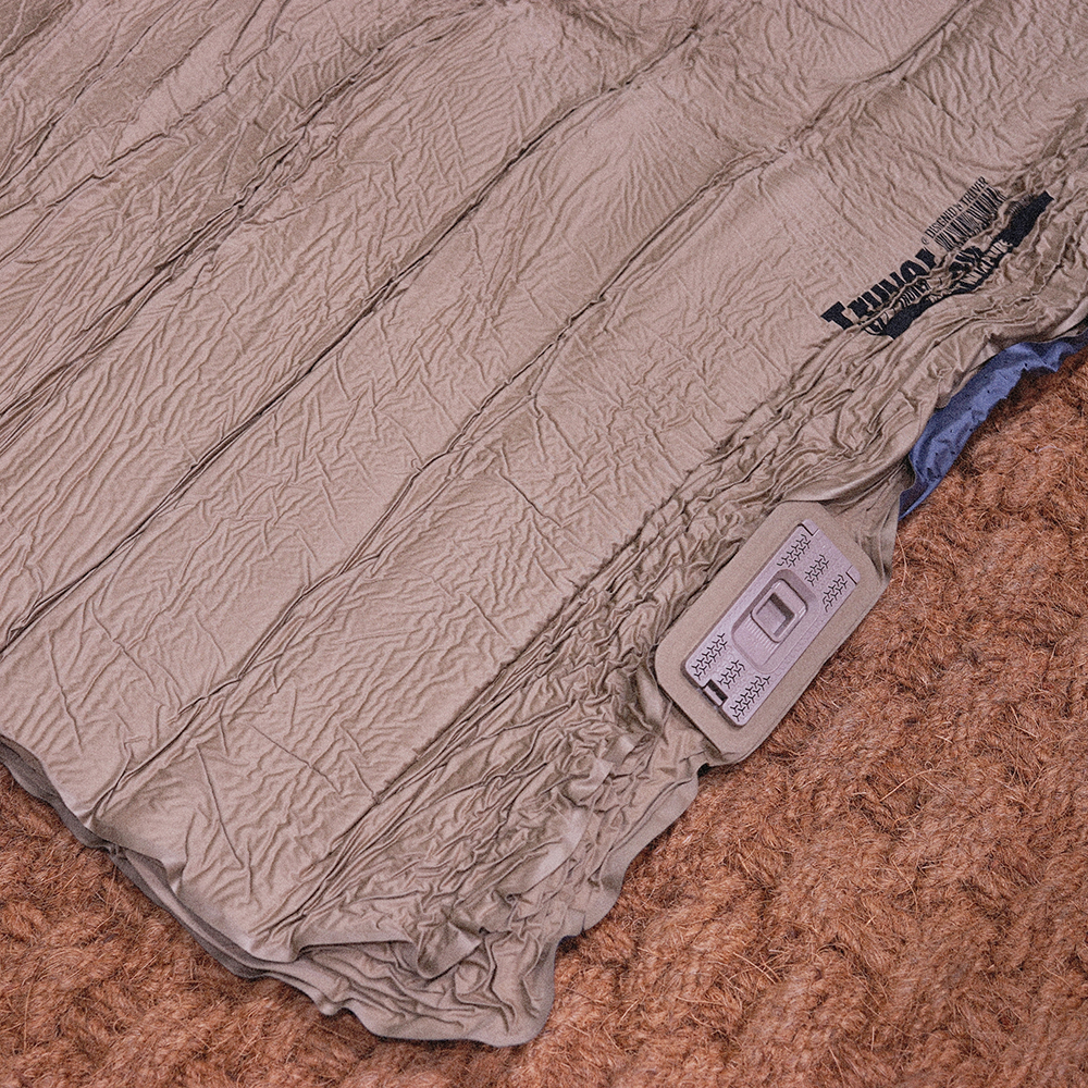 트루버 10cm 자충 매트 에어 침대 캠핑 더블, 샌드베이지