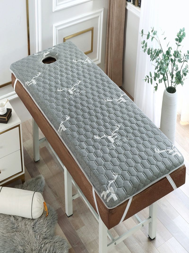 라텍스 마사지 매트 뷰티 메트리스 베드 괄사 접이식 보관 니트 딸기 3cm 라텍스 180x60 정사각형 구멍있음 - 상세 이미지 3