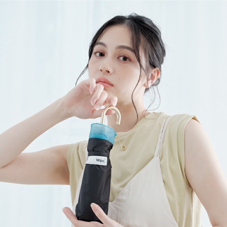 Wpc 배색 UV컷 차광 접이식 미니 양산 우양산 일본양산 차콜 이미지 7