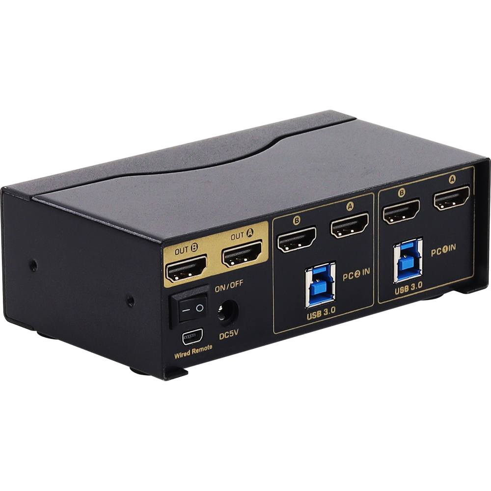 넷메이트 듀얼 4K 60Hz HDMI 매트릭스 KVM 2:1 스위치(USB) NM-HKT4602D - 상세 이미지 3