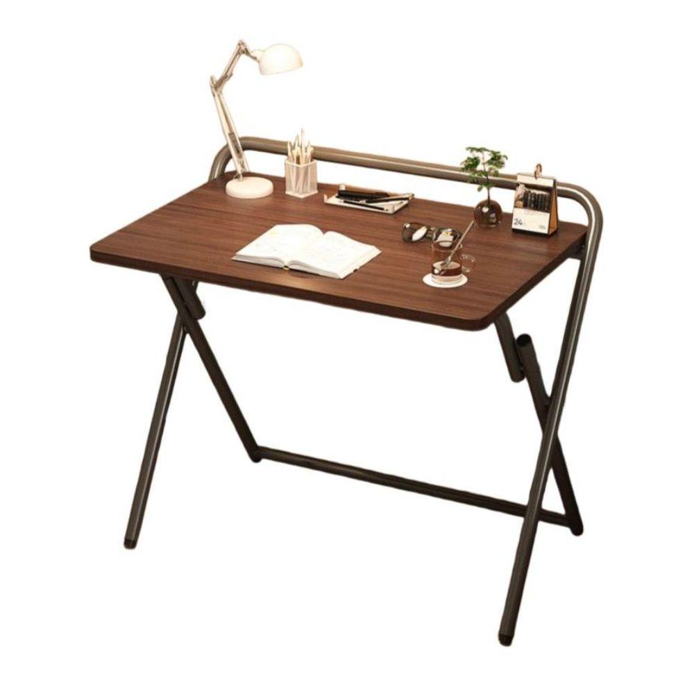 접이식 테이블 폴딩 식탁 원목 입식 입식테이블 책상 손잡이 단층 60x40cm 검정+갈색 - 상품 이미지