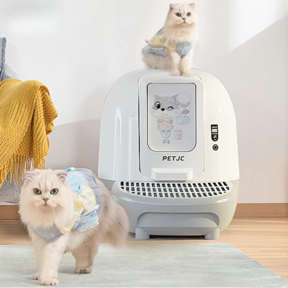 고양이 대형 스마트배설물 모래 화장실 캣 배변 탈취 01.표준+폴리박스 - 상품 이미지
