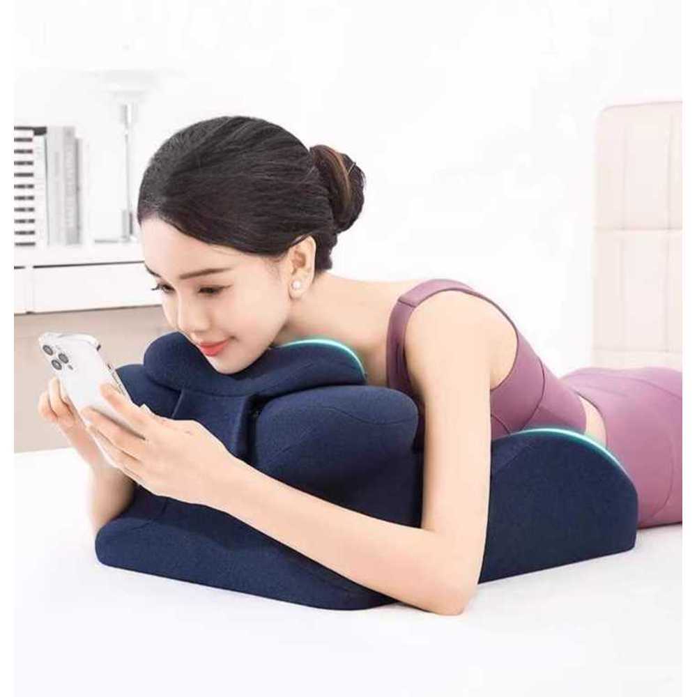 엎드려 자는 베개 낮잠 전용 수면 쿠션 압박 방지 네이비 - 상품 이미지