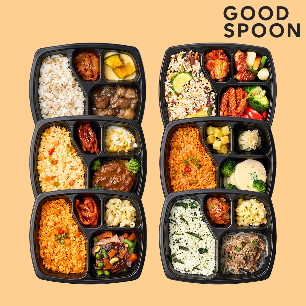 굿스푼 맛있는 밥/반찬 [시즌2] 6종 12팩 양많은 고기 식단 스테이크 불고기 식사대용 도시락