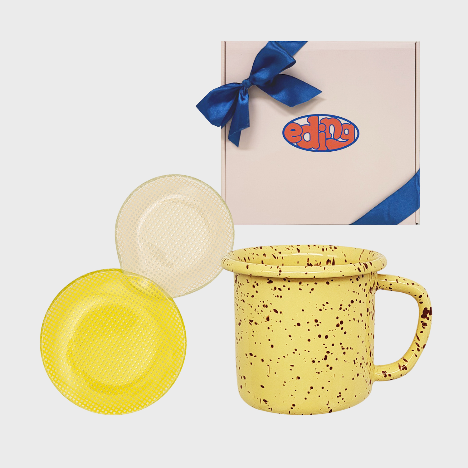 에딩 체키 2구 플레이트 + 밀키웨이 머그L GIFT SET (4 TYPE) - 상품 이미지