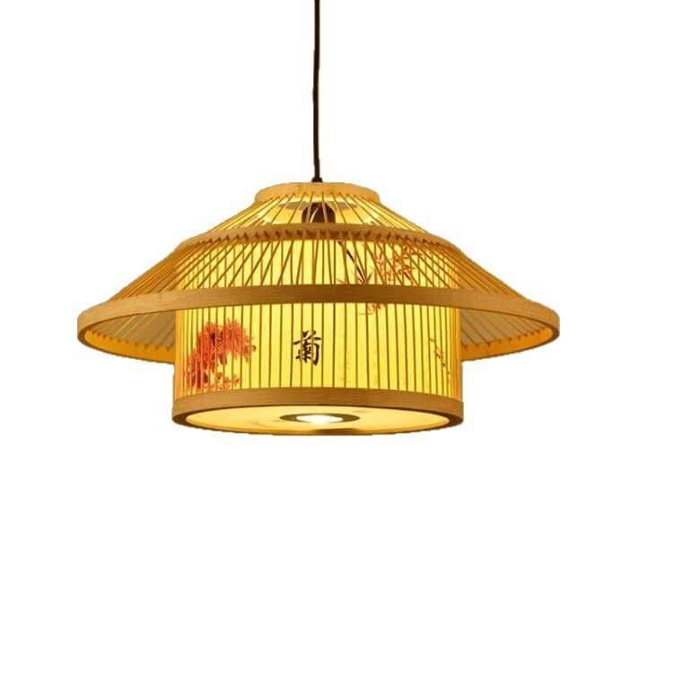 대나무 등불 인테리어조명 초밥집 이자카야 소품 LED등 A형 40cm (스포트라이트 1개) - 상품 이미지