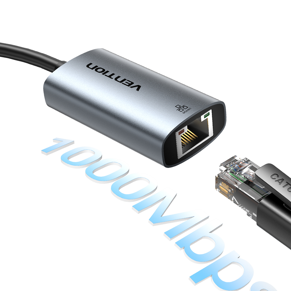 벤션 2in1 C타입 겸용 USB 외장형 기가비트 인터넷 랜카드 젠더 CFQHB - 상세 이미지 4