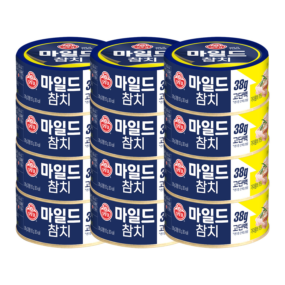 오뚜기 오뚜기참치 마일드 200g 12개 - 메인 이미지