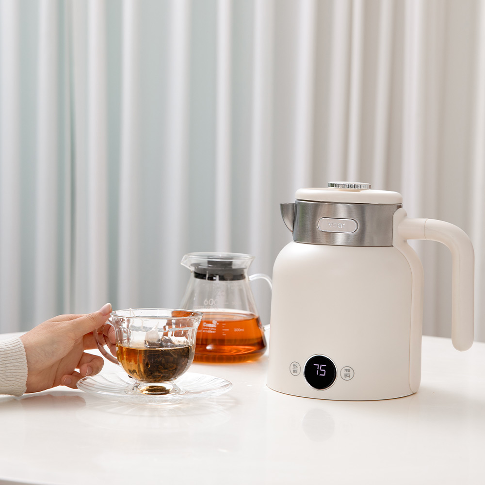 보아르 다이닝온 온도조절 전기포트 1.5L 올스텐 316 보온 커피포트 분유 대용량 주전자