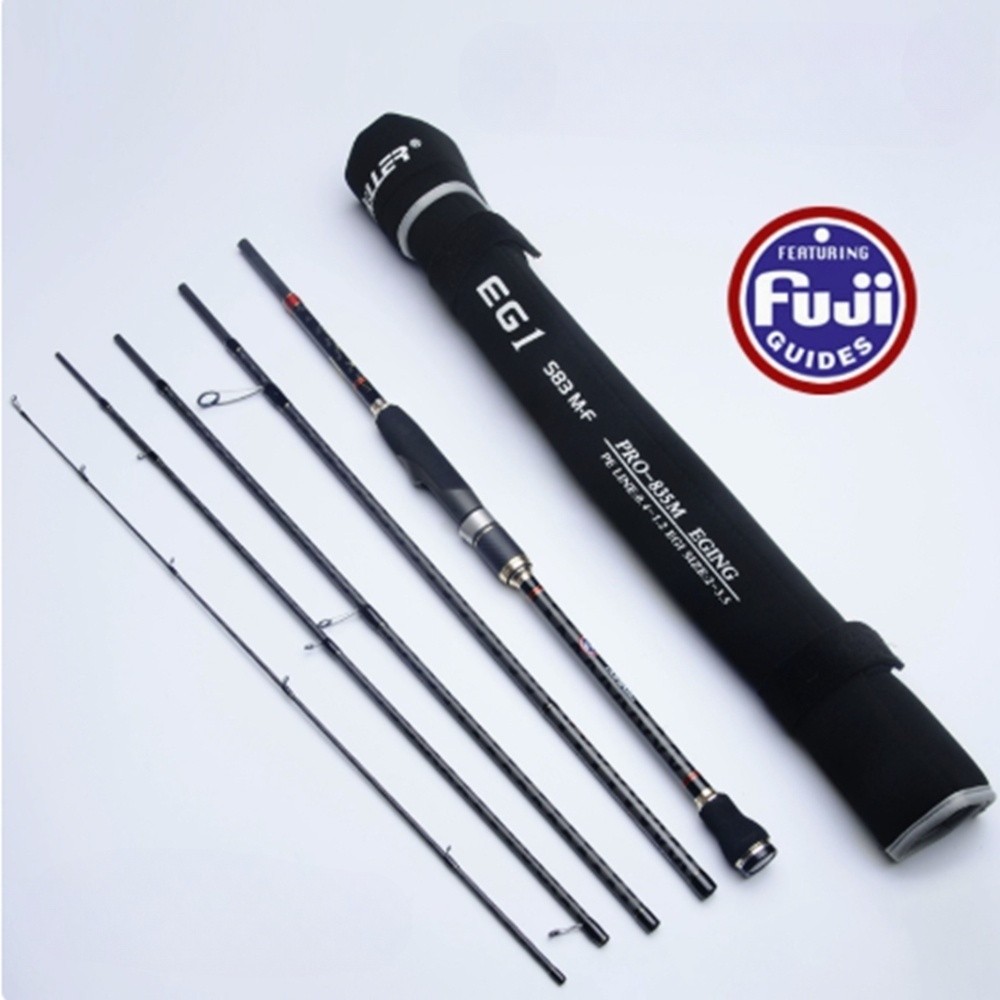 루어킬러 EG1 휴대용 5절 모바일 에깅대 5단 로드 초경량 갑오징어 무늬오징어 낚싯대 4단 764ml 2.26 m