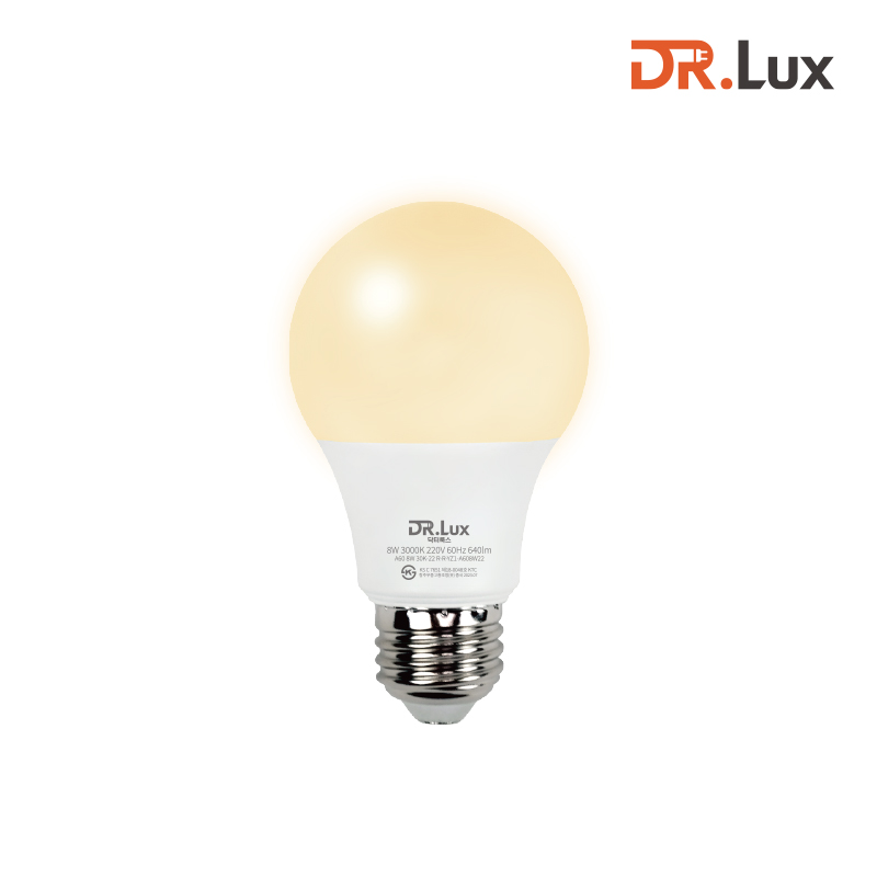 LED 전구 램프 8W, 전구색, 1개