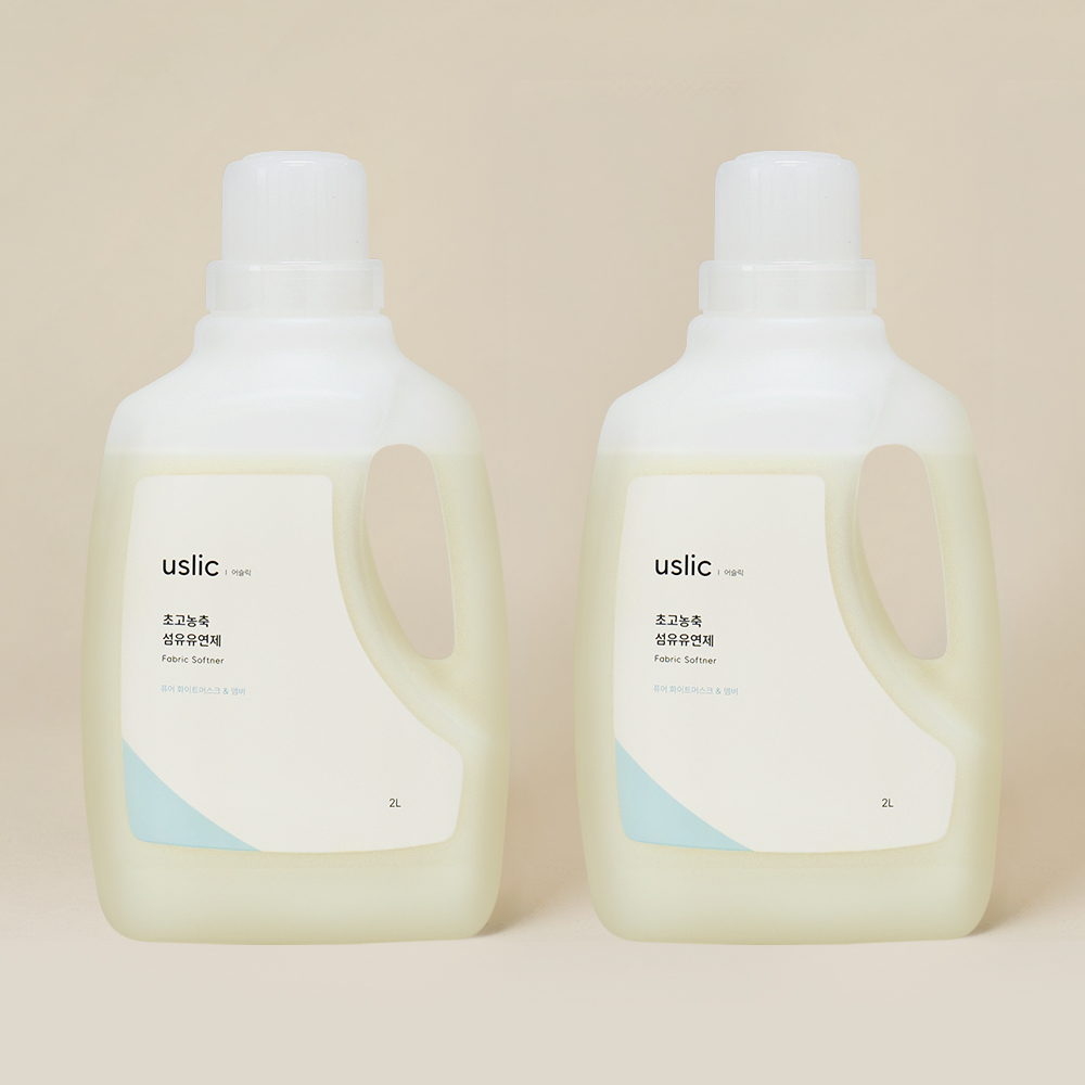 실내건조 섬유유연제 향 좋은 드럼세탁기 대용량 화이트머스크앰버, 2L, 2개 - 상품 이미지