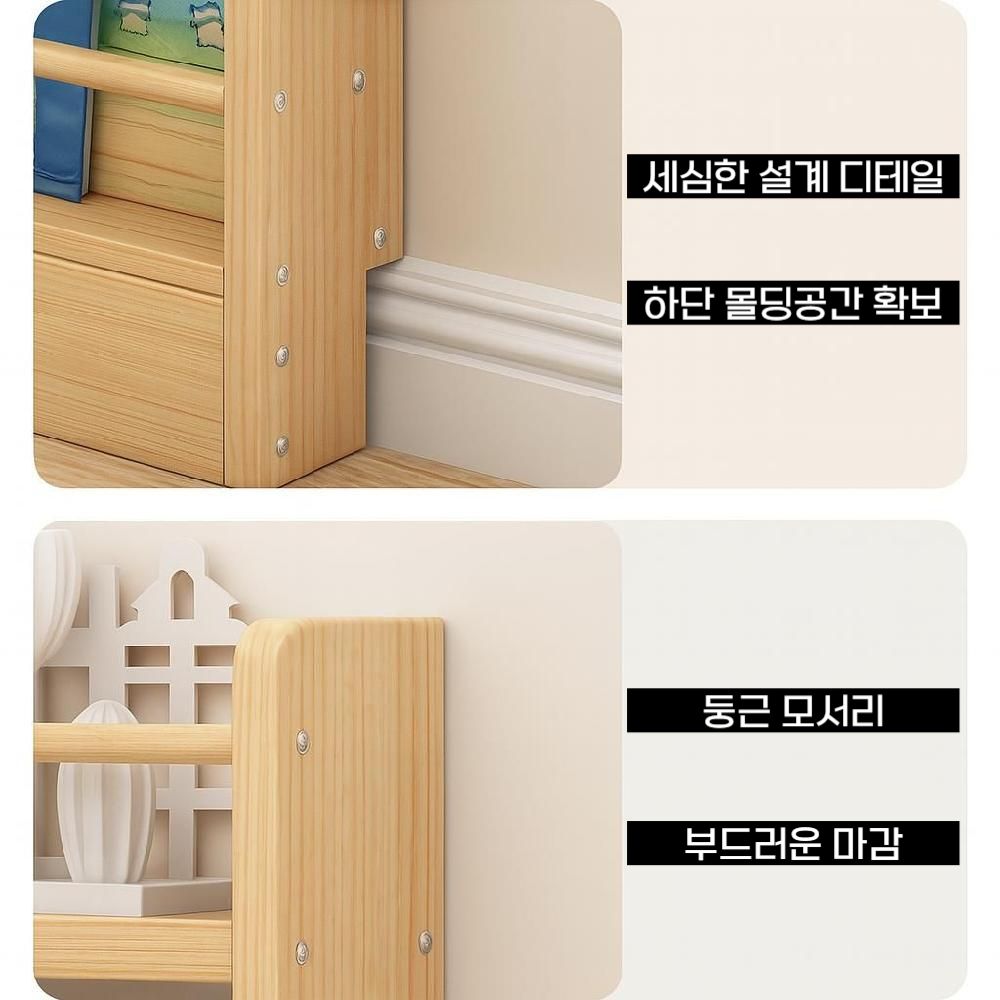 문뒤 틈새 선반 주방 팬트리 코너 공간활용 얇은 수납장 3단 50cm - 상세 이미지 3