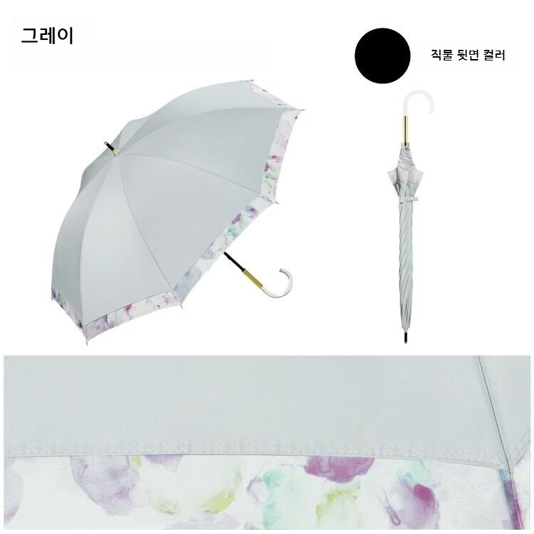 Wpc 림 오간자 프린트 장양산 차광 양우산 일본양산 UV차단 블랙 - 상세 이미지 3