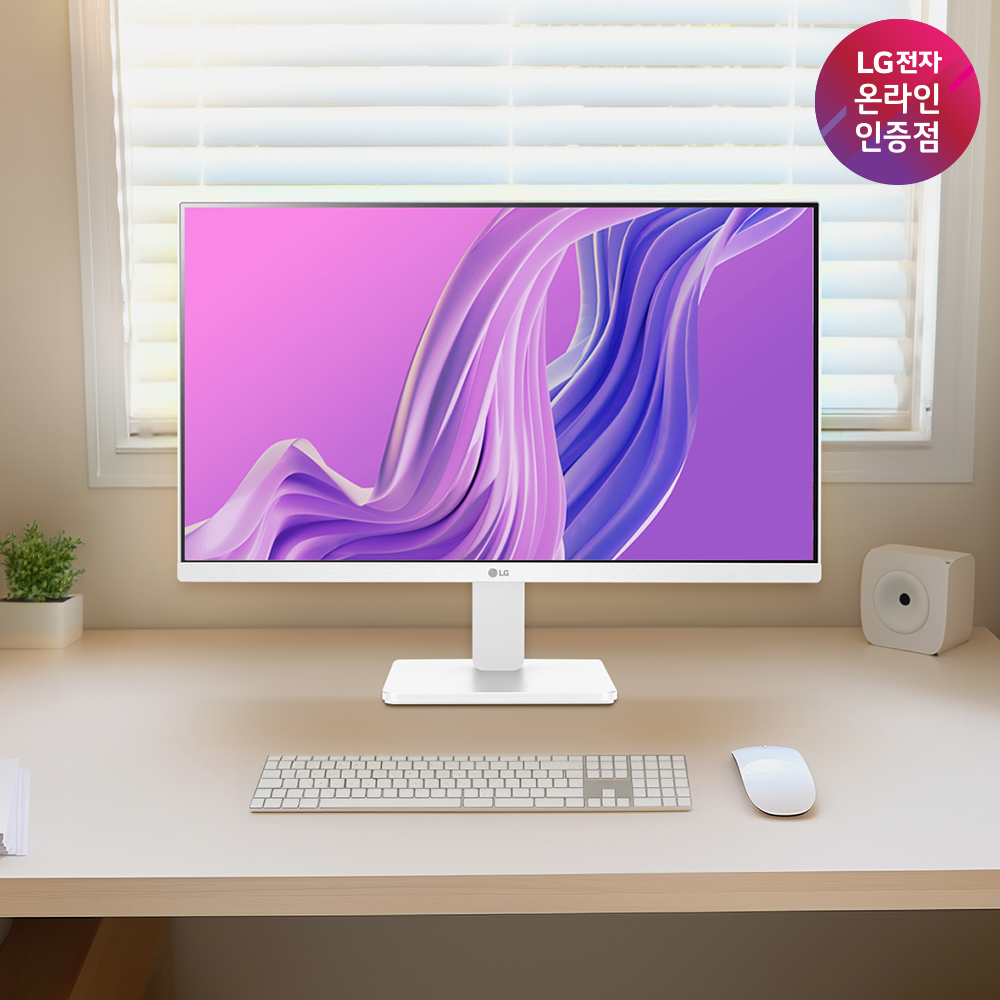 최.종 11.8만 LG  24MR400W 60cm(24인치) 화이트 IPS 업무용모니터