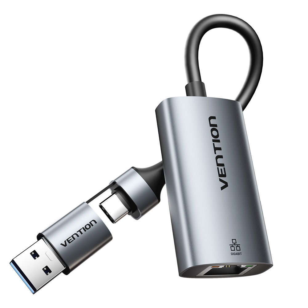 벤션 2in1 C타입 겸용 USB 외장형 기가비트 인터넷 랜카드 젠더 CFQHB - 상세 이미지 2