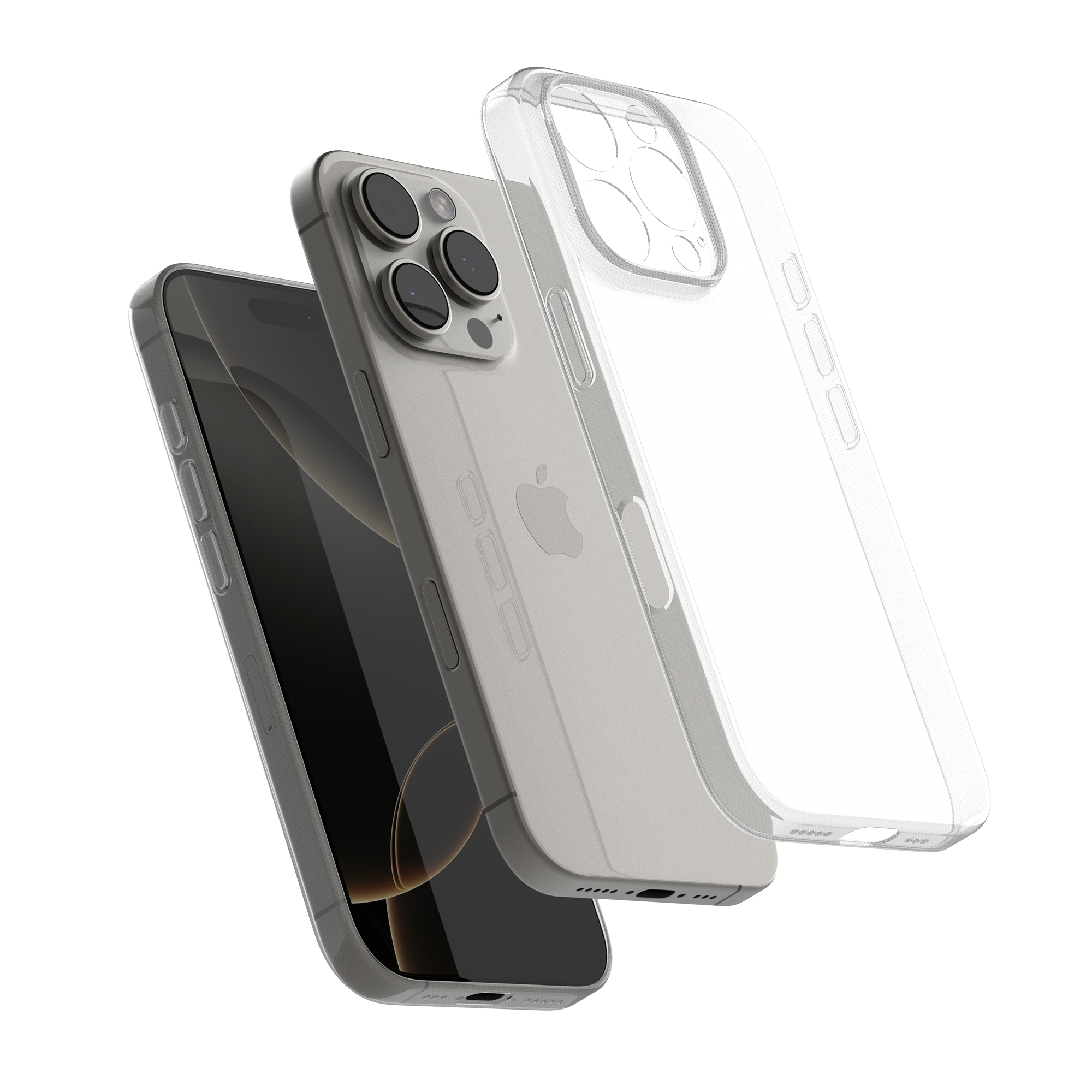 고스트핏 0.6 매트 아이폰 생폰케이스 투명 변색없는 케이스 화이트, 아이폰16 프로 - 상세 이미지 4