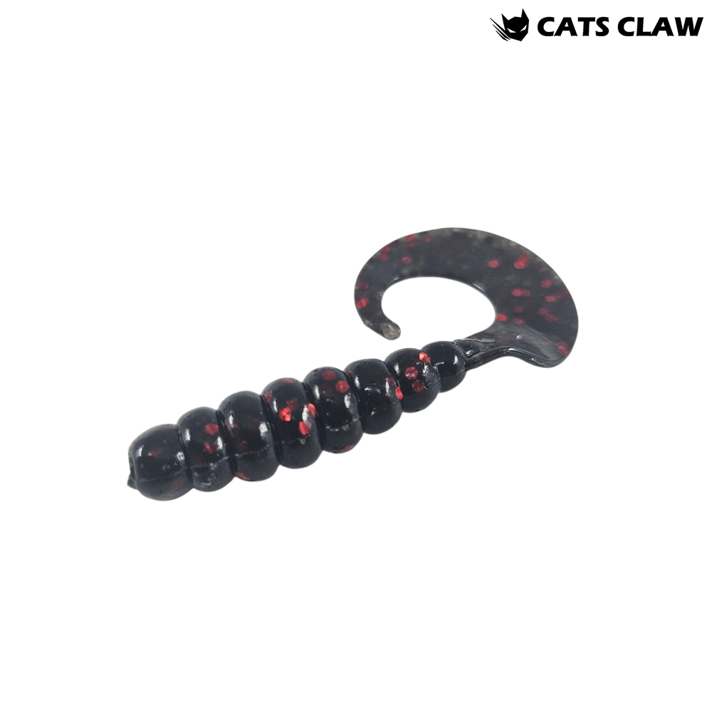 캣츠크로우 K그럽 쏘가리웜 007 블랙 레드, 5cm(2인치) - 상품 이미지