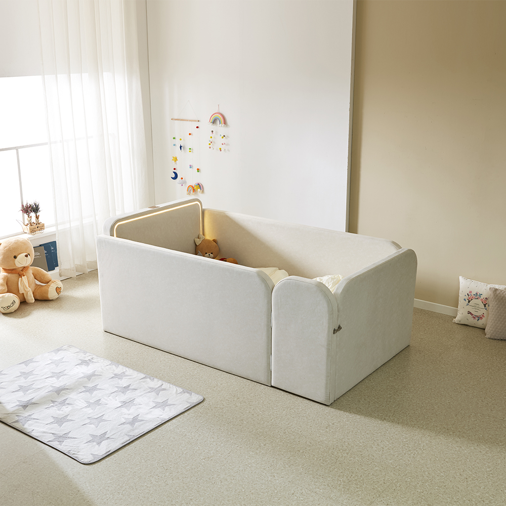 페라모 친환경 자재 갤럭시 조명 저상형 데이베드 아기 침대 프레임 SS + 안전가드 3개