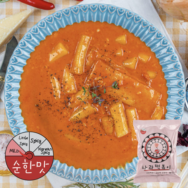 사과떡볶이 밀키트 로제떡볶이 로제팩 순한맛, 750g
