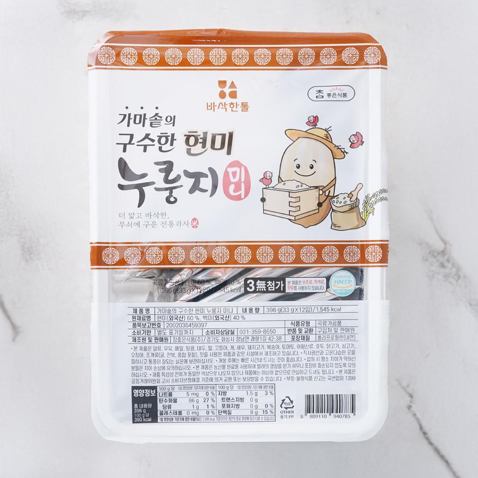 메가마트 고려식품 가마솥 누룽지 미니 현미 33g x 12개입 - 메인 이미지
