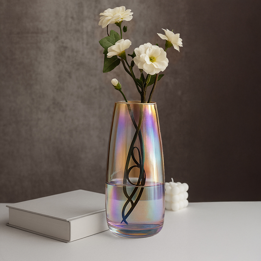 레토 화병 유리 꽃병 인테리어 오브제 집들이선물 (Aurora) LIA-V01