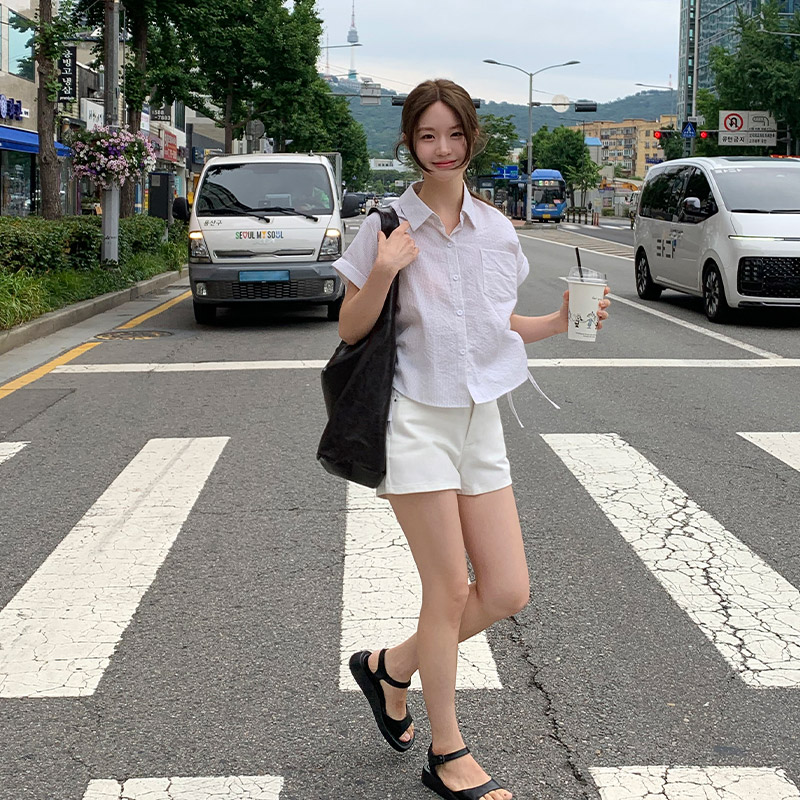 덴로아 셔링 가오리 스트라이프 반팔 셔츠 bs8305 - 상세 이미지 5