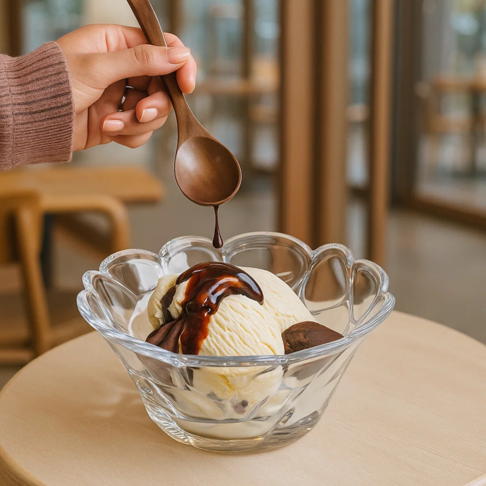 팥빙수 화재 디저트 그릇 카페 유리볼 샐러드 과일 뷔페 팝콘 황도 다용도 - 상품 이미지